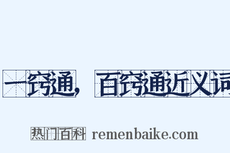 一窍通，百窍通近义词是什么意思的图片